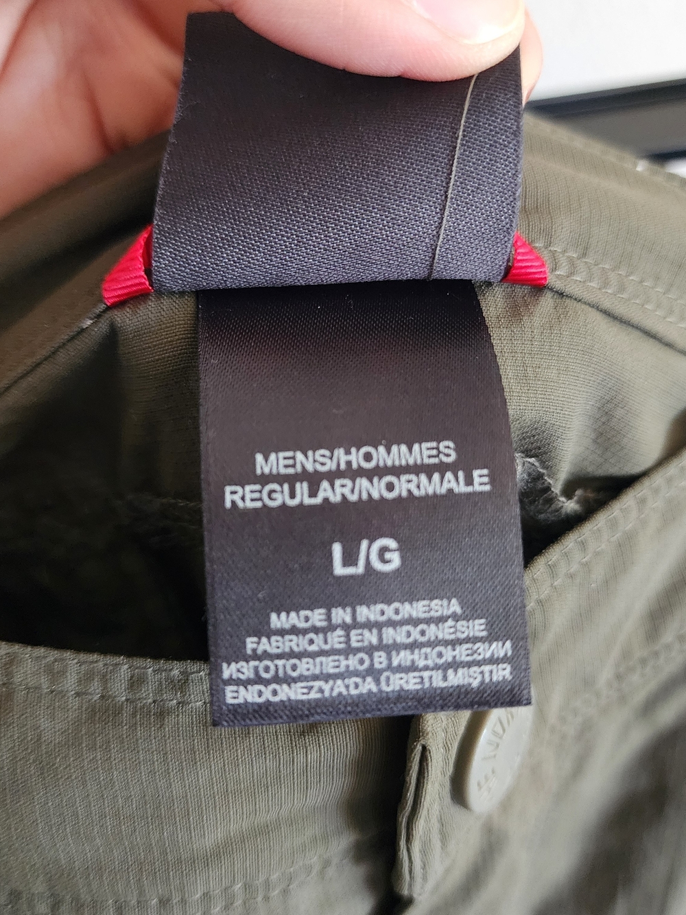 The North Face Mens Large Olive Green Stow Pocket Nylon Hiking Cargo Pants - Picture 12 of 12